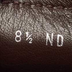 Louis Vuitton Dark Brown Damier Embossed Leather Hockenheim Slip On Loafers Size 42.5