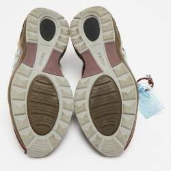 Louis Vuitton Multicolor Suede and Mesh LV Trail Sneakers Size 43