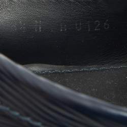 Louis Vuitton Navy Blue Leather Monte Carlo Slip On Loafers Size 42.5