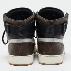 Louis Vuitton Tricolor Monogram Canvas and Leather Rivoli High Top Sneakers Size 39