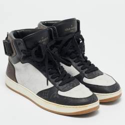 Louis Vuitton Tricolor Monogram Canvas and Leather Rivoli High Top Sneakers Size 39