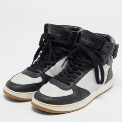 Louis Vuitton Tricolor Monogram Canvas and Leather Rivoli High Top Sneakers Size 39