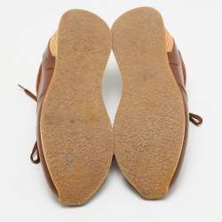 Louis Vuitton Tan/Brown Monogram Canvas And Leather Run Away Sneakers Size 41.5