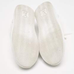 Louis Vuitton White/Beige Leather Beverly Hills Low Top Sneakers Size 40.5