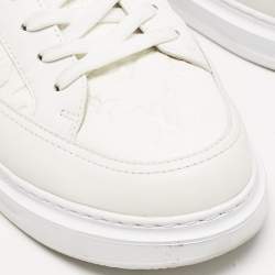 Louis Vuitton White/Beige Leather Beverly Hills Low Top Sneakers Size 40.5