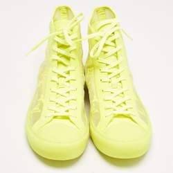Louis Vuitton Yellow Leather and Mesh Pacific High Top Sneakers Size 44.5