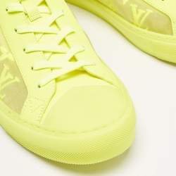 Louis Vuitton Yellow Leather and Mesh Pacific High Top Sneakers Size 44.5