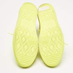 Louis Vuitton Yellow Leather and Mesh Pacific High Top Sneakers Size 44.5
