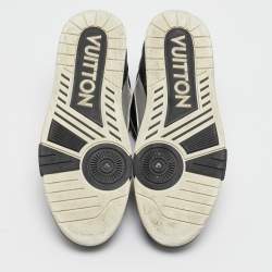 Louis Vuitton Black/Grey Leather LV Trainer Sneakers Size 42