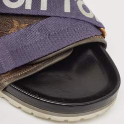 Louis Vuitton Monogram Canvas and Nylon Honolulu Slide Sandals Size 42