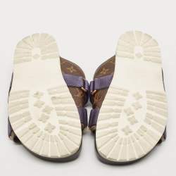 Louis Vuitton Monogram Canvas and Nylon Honolulu Slide Sandals Size 42