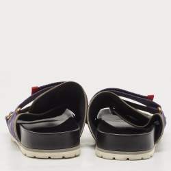 Louis Vuitton Monogram Canvas and Nylon Honolulu Slide Sandals Size 42