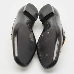 Louis Vuitton Black Leather Upper Case Loafers Size 38