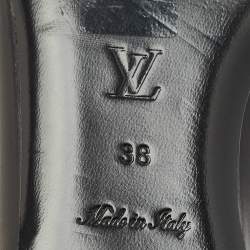 Louis Vuitton Black Leather Upper Case Loafers Size 38