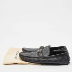 Louis Vuitton Black/Grey Damier Graphite Canvas Hockenheim Loafers Size 45