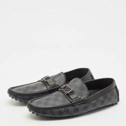 Louis Vuitton Black/Grey Damier Graphite Canvas Hockenheim Loafers Size 45