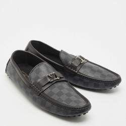 Louis Vuitton Black/Grey Damier Graphite Canvas Hockenheim Loafers Size 45