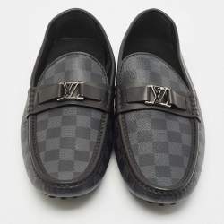 Louis Vuitton Black/Grey Damier Graphite Canvas Hockenheim Loafers Size 45