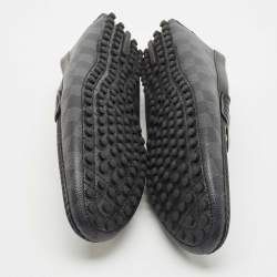 Louis Vuitton Black/Grey Damier Graphite Canvas Hockenheim Loafers Size 45