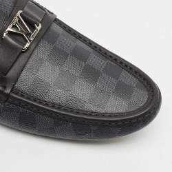 Louis Vuitton Black/Grey Damier Graphite Canvas Hockenheim Loafers Size 45