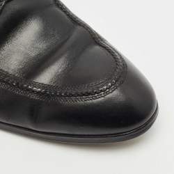 Louis Vuitton Black Leather Slip On Loafers Size 41