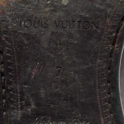 Louis Vuitton Black Leather Slip On Loafers Size 41