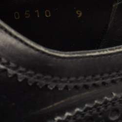 Louis Vuitton Black Leather Lace Up Brogue Wingtip Derby Size 43