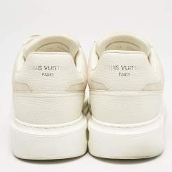 مملوكة مسبقًا Louis Vuitton Beige Monogram Denim and Leather Beverly Hills Sneakers Size 41