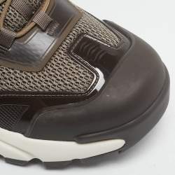 Louis Vuitton Brown Mesh and Leather LV Runner Tatic Sneakers Size 44
