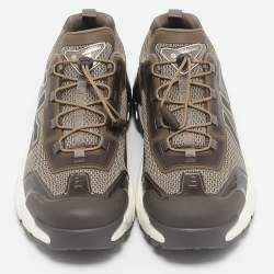 Louis Vuitton Brown Mesh and Leather LV Runner Tatic Sneakers Size 44