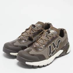 Louis Vuitton Brown Mesh and Leather LV Runner Tatic Sneakers Size 44