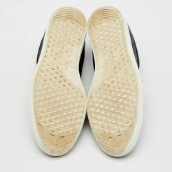 Louis Vuitton Black Monogram Eclipse Frontrow Low Top Sneakers Size 43