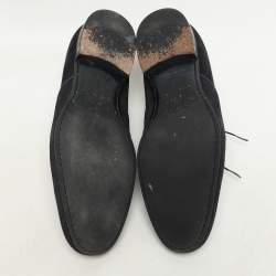 Louis Vuitton Dark Navy Blue Perforated Suede Solferino Derby Size 42