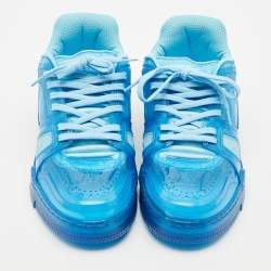 Louis Vuitton Blue PVC Run Away Lace Up Sneakers Size 40