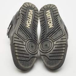 Louis Vuitton Black Leather LV Trainer Lace Up Sneakers Size 42.5