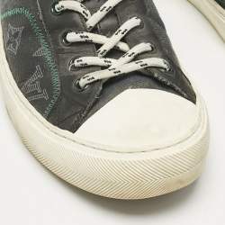 Louis Vuitton Black Canvas And Leather LV Forever Tattoo Low Top Sneakers Size 40