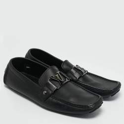 Louis Vuitton Black Leather Monte Carlo Loafers Size 42.5