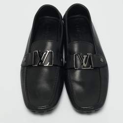 Louis Vuitton Black Leather Monte Carlo Loafers Size 42.5