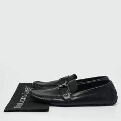 Louis Vuitton Black Leather Monte Carlo Loafers Size 42.5