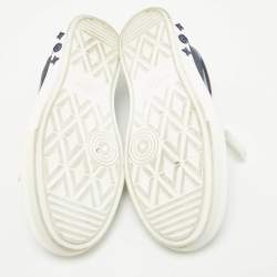 Louis Vuitton Blue Denim and Suede Richelieu LV Ollie Low Top Sneakers Size 40