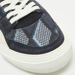 Louis Vuitton Blue Denim and Suede Richelieu LV Ollie Low Top Sneakers Size 40