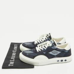 Louis Vuitton Blue Denim and Suede Richelieu LV Ollie Low Top Sneakers Size 40