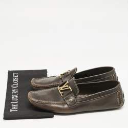 Louis Vuitton Brown Leather Monte Carlo Loafers Size 42