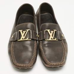 Louis Vuitton Brown Leather Monte Carlo Loafers Size 42