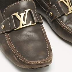 Louis Vuitton Brown Leather Monte Carlo Loafers Size 42