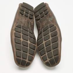Louis Vuitton Brown Leather Monte Carlo Loafers Size 42