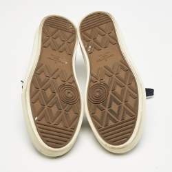 Louis Vuitton Blue/Beige Monogram Denim and Leather Low Top Sneakers Size 40.5