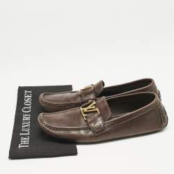 Louis Vuitton Brown Leather Monte Carlo Loafers Size 42.5