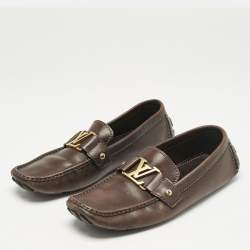 Louis Vuitton Brown Leather Monte Carlo Loafers Size 42.5