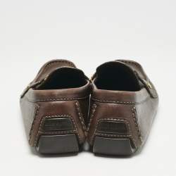 Louis Vuitton Brown Leather Monte Carlo Loafers Size 42.5